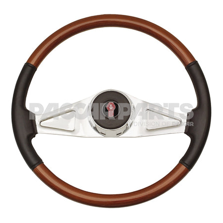 MC1386 WHEEL-STEERING 18" TWO SPOKE WOOD W/LTH