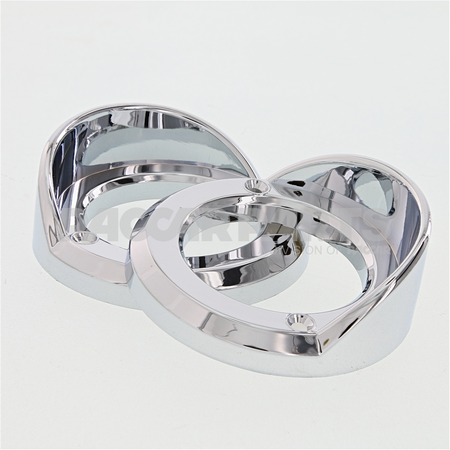 MC1615BK BEZEL-LIGHT 2" RND CHR PLSTC VISOR BULK