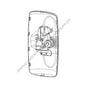MEK 514145400 MIRROR HEAD-REMOTE,BLACK,LH/RH