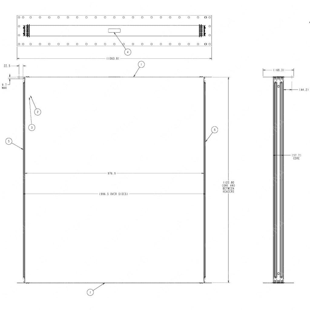 MOD 3S0539610000 RADIATIOR-CORE & HEADER ASSY.