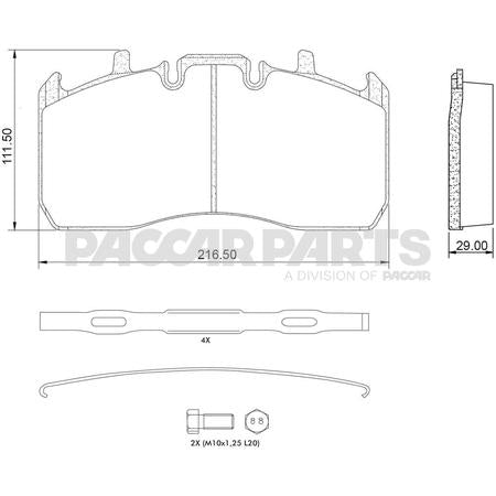 MPBD1370HD AIR DISC BRAKE PAD HIGH FREQUENCY EXTREM