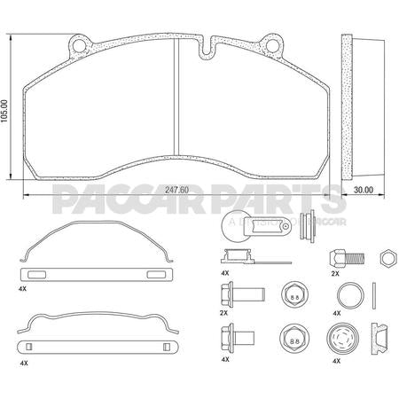 MPBD1441CV AIR DISC BRAKE PAD STANDARD AND HEAVY HA