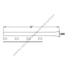 MTQ 576 BRACKET,FENDER STRAIGHT CHROME 4BOLT Z A