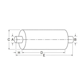NGP 86547M TYPE 1 RND MUFFLER