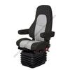 NTS 40049 356 SEAT, ADMIRAL LTHR BLK-GRY W/ ARMS