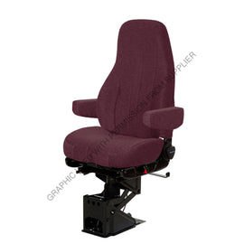 NTS 50764 362 SEAT, CAPTAIN HI CLTH RED W/ ARMS