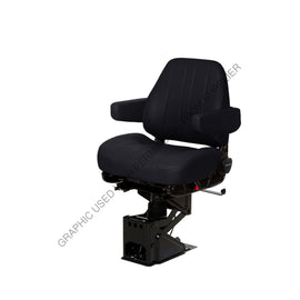 NTS 50766 305 SEAT, CAPTAIN LO VYL BLK W/ ARMS