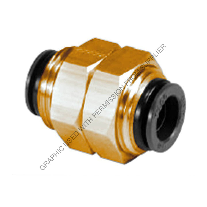 PHM 12 90044 QWIK-FIT -BLKHD UNION, 1/4IN TUBE