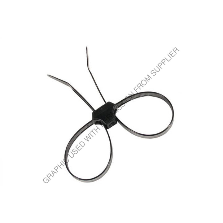 PHM 8 45194 CABLE TIES-DUAL CLAMP BLACK 19IN  25 PCS