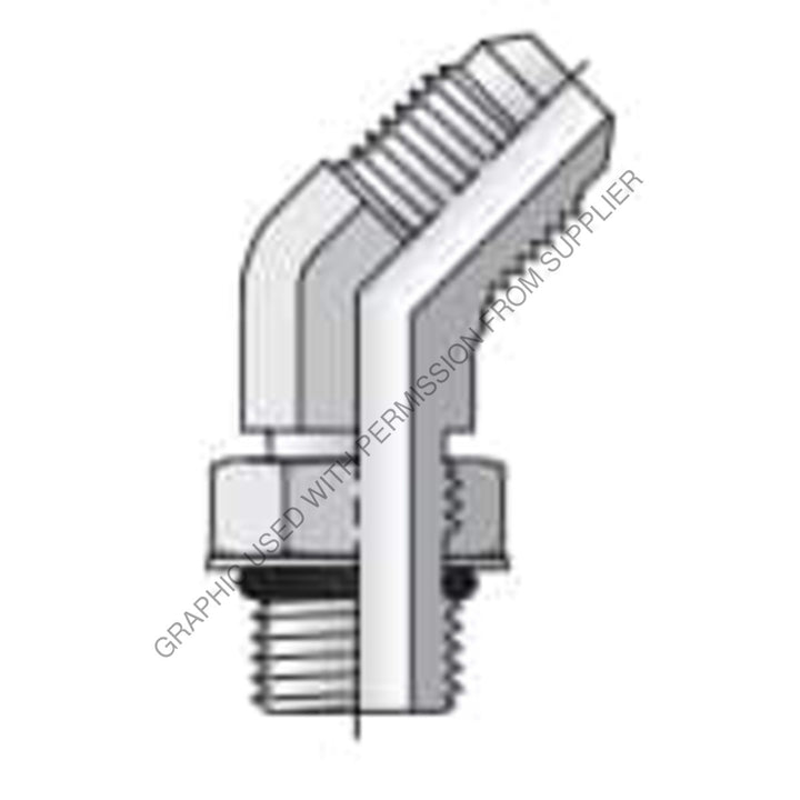 PH  1012V5OXSSCNG ELBOW-45,10JIC X STR,SST,CNG