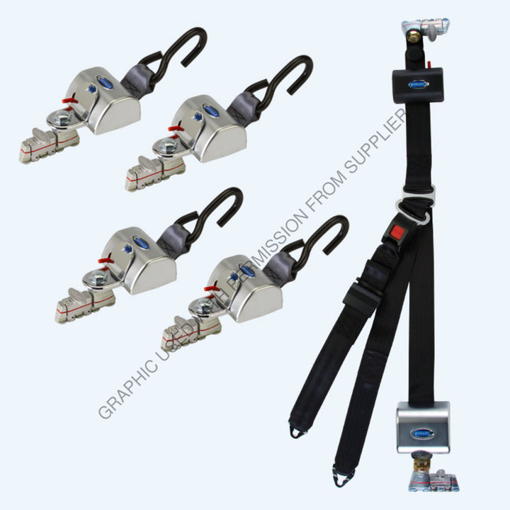 QST Q8306L2 QRT MAX KIT LAP/SHOULDER BELT 131 DEG BR