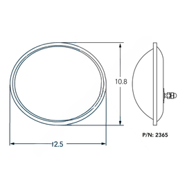 RPS 2365T TINTED HAWK EYE MIRROR HEAD