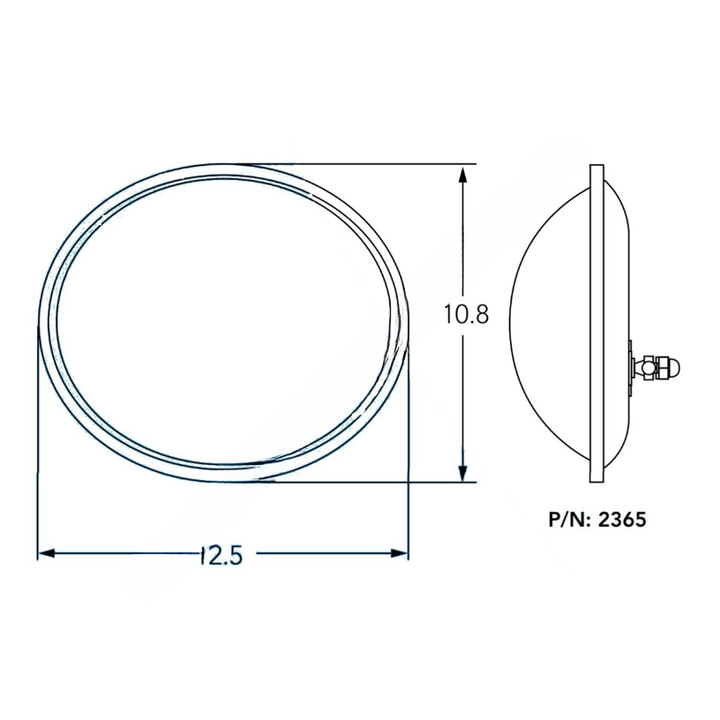 RPS 2365T TINTED HAWK EYE MIRROR HEAD