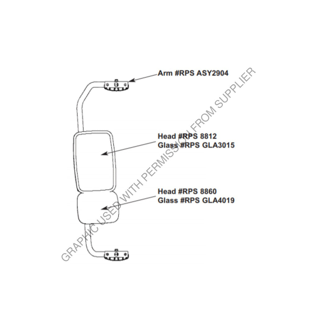 RPS ASY2904 ARM ASM MIRROR