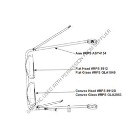 RPS ASY4154 ARM MIRROR RS OPEN VIEW NON HTD C2