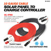 RS-20101 10 Gauge Extension Cable to Connect Solar Panel to Charge Controller (20 Feet Red & Black (Set))