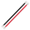 RS-2A8F5 2 Gauge 5/16” Battery Cables | Pair of 2AWG Red and Black Pure Copper Inverter Battery Cables with 5/16” Lugs (8 Feet Red & Black (Set))