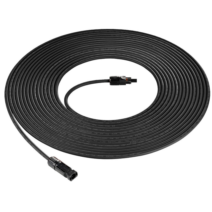 RS-30102 10 Gauge Solar Panel Extension Cable with Male and Female Solar Connector Ends (30 Feet Red & Black (Set))
