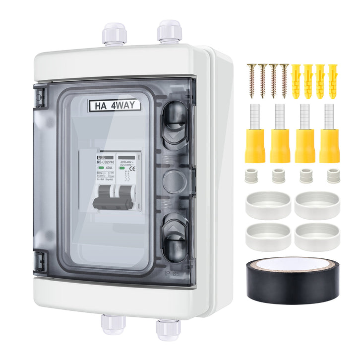RS-CB2P40 3 Pole Outdoor Circuit Breaker Box (40A)
