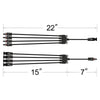 RS-Y4 Y branch parrallel adapters 4 to 1