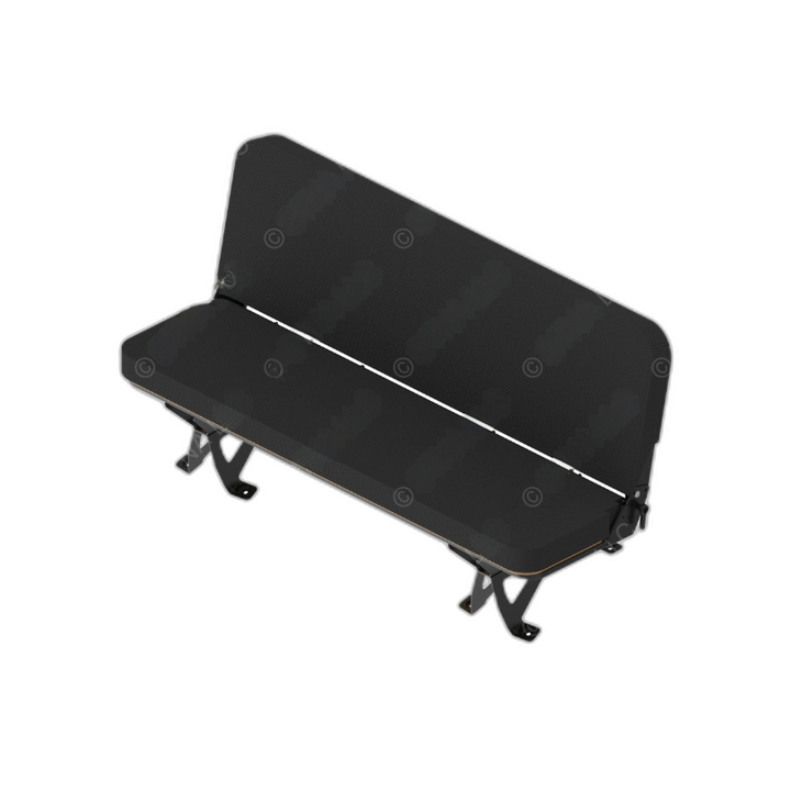 SET 188523CN837 SEAT,3MAN,FLDNG,CREW,BLK CRDRA