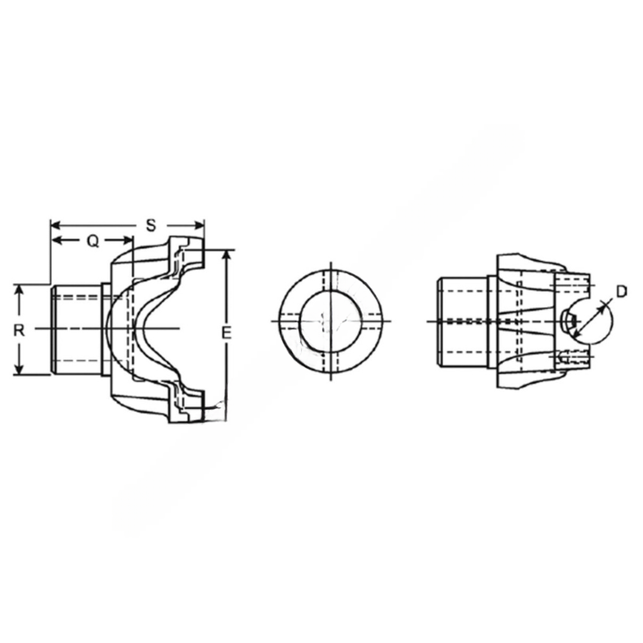 SP  6 4 4751 1X HALF RND END YOKE AY
