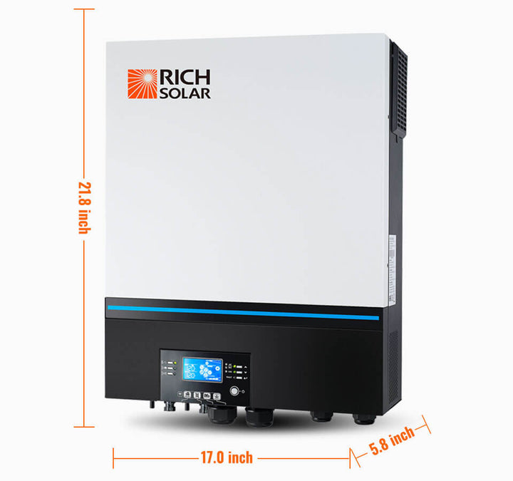 SRx3-H6548x1-M410x16 Complete Off-Grid Solar Kit RS-H6548 | 8000W PV Input 48V 120VAC Output + 6560(16x410) Watt Solar PV [KIT-SR0001]