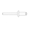 TBB 121889 BLIND RIVET, 1/4 in. KLIK-SPLIT, GR .032