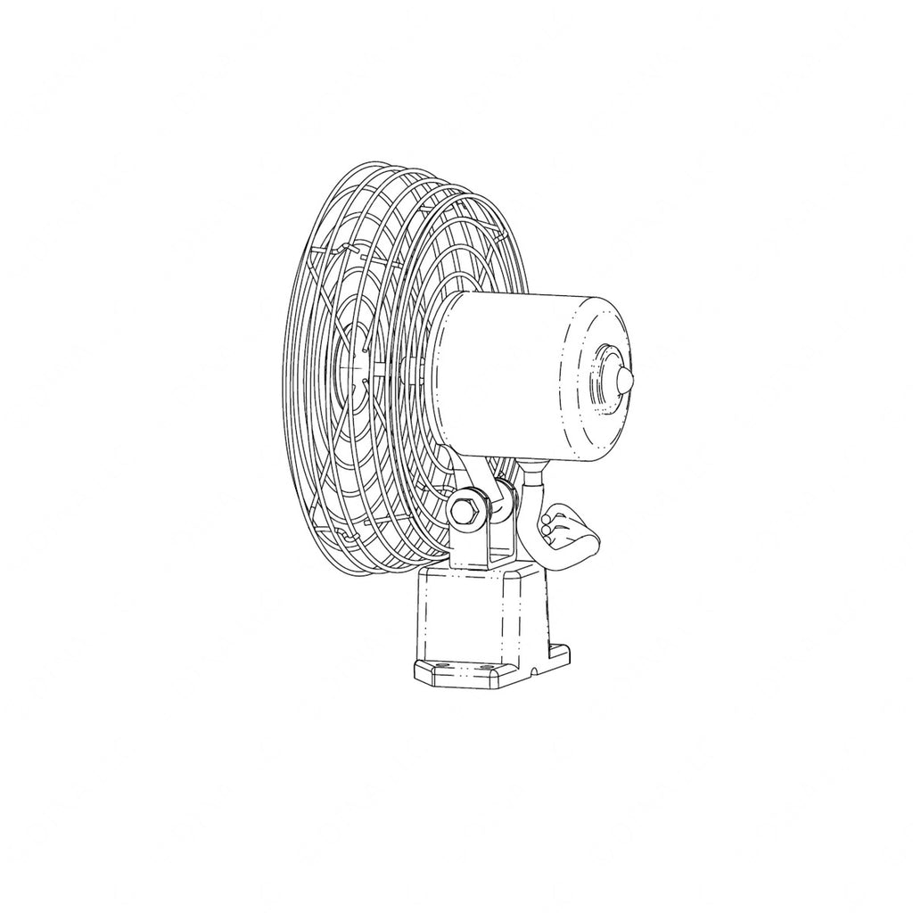 TBB 129547 DEFROSTER FAN ASSY, 2 SPEED, BLACK,