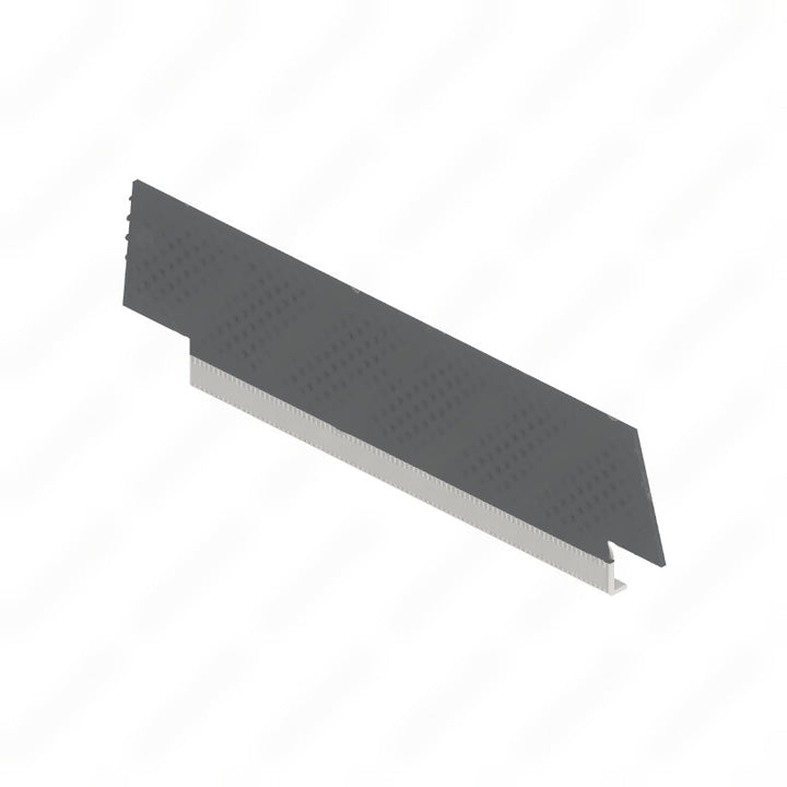 TBB 129722 STEP TREAD PEBBLED GRAY RIB W/NOSING 1ST