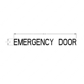 TBB 130478 DECAL EMERG DR 2 INCH BLK LETTER