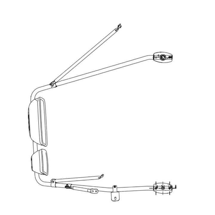 TBB 130486 MIRROR ARM RRVIEW RS NON-HTD STNLSS STL