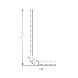 TBB 130714 HOSE ELBOW 90DEGREE UNEQUAL LENGTH