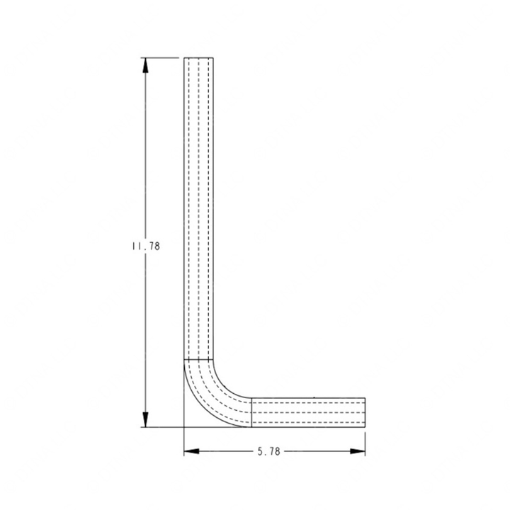 TBB 130714 HOSE ELBOW 90DEGREE UNEQUAL LENGTH