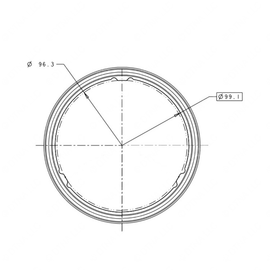 TBB 131314 V-CLAMP GASKET,CATERPILLAR C7 W/EXHAUST