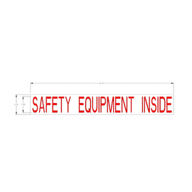 TBB 131801 LABEL SAFETY EQUIPMENT 2IN. RED