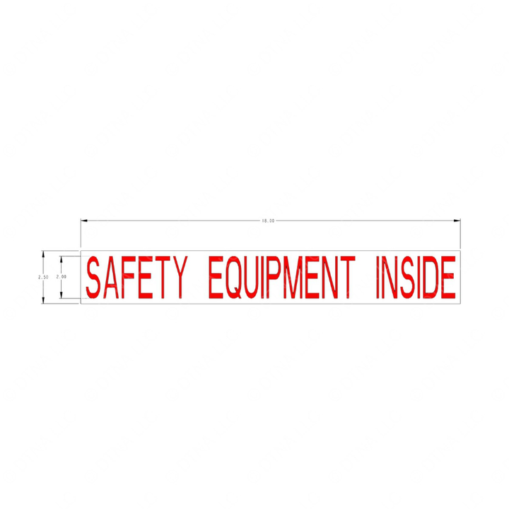 TBB 131801 LABEL SAFETY EQUIPMENT 2IN. RED