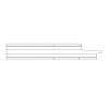 TBB 136731 WINDOW HEADER TRIM, REAR, GRAY