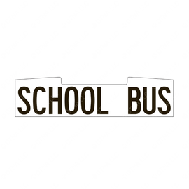 TBB 138000 LABEL SCHOOL BUS REAR NON REFLECTIVE