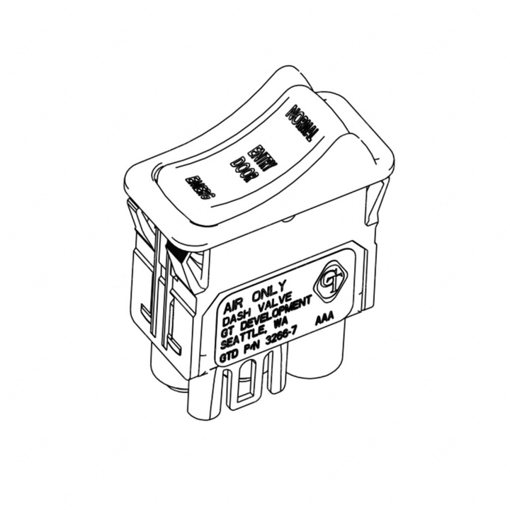 TBB 147617 RKR VALVE, PNEM EMER AIR REL LETTERED