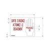 TBB 148465 LABEL EMERGENCY EXIT PUSH HERE