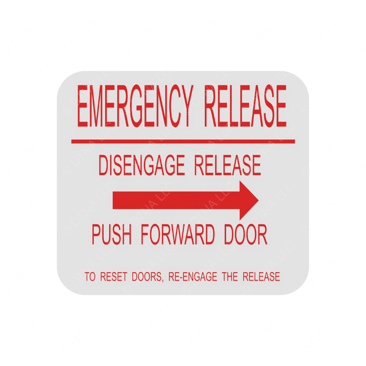 TBB 149235 LABEL INSTRUCTION EMERG OVERRIDE