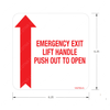 TBB 149789 LABEL, EMERG DR OPER. INSTR. ENG RED/WHT