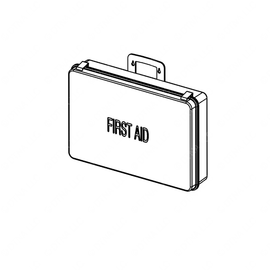 TBB 150166 FIRST AID KIT, 24 UNIT, WHITE METAL,AL