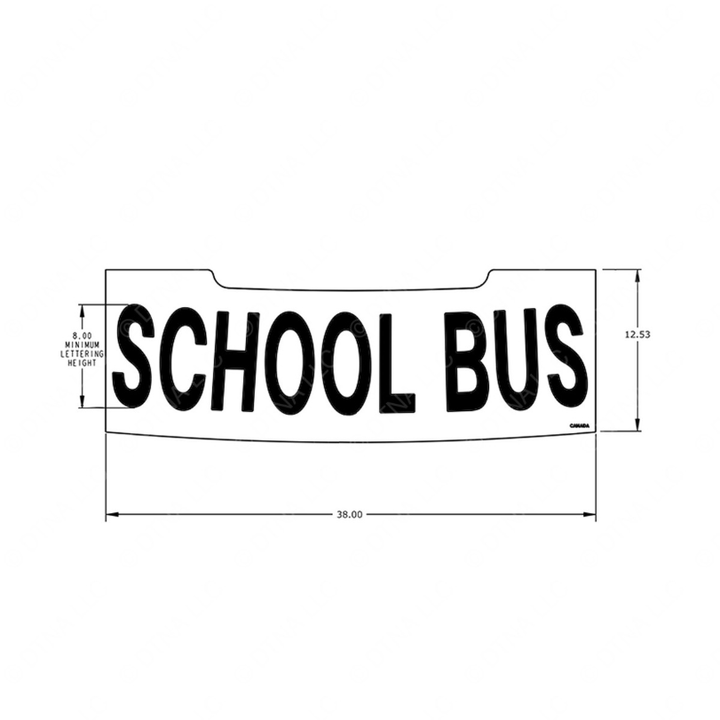TBB 150531 LABEL, SCHOOL BUS, BLK/YEL, C2 FRONT, CN