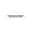 TBB 154440 LABEL, STANDEE INSTR.YELLOW LINE,BLK/WHT