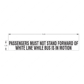 TBB 154442 LABEL, STANDEE INSTR. WHITE LINE,BLK/WHT