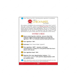 TBB 155465 LABEL, THEFT-MATE SYSTEM CHECK