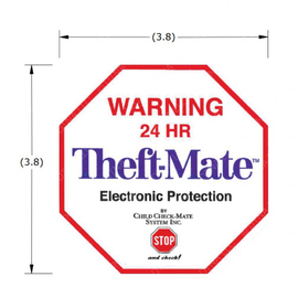 TBB 155466 DECAL, THEFT-MATE EXTERNAL WARNING