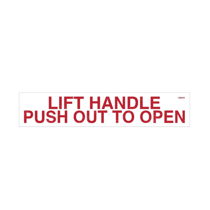 TBB 156540 LABEL, P/O WINDOW INSTRUCTIONS, RED/RED/
